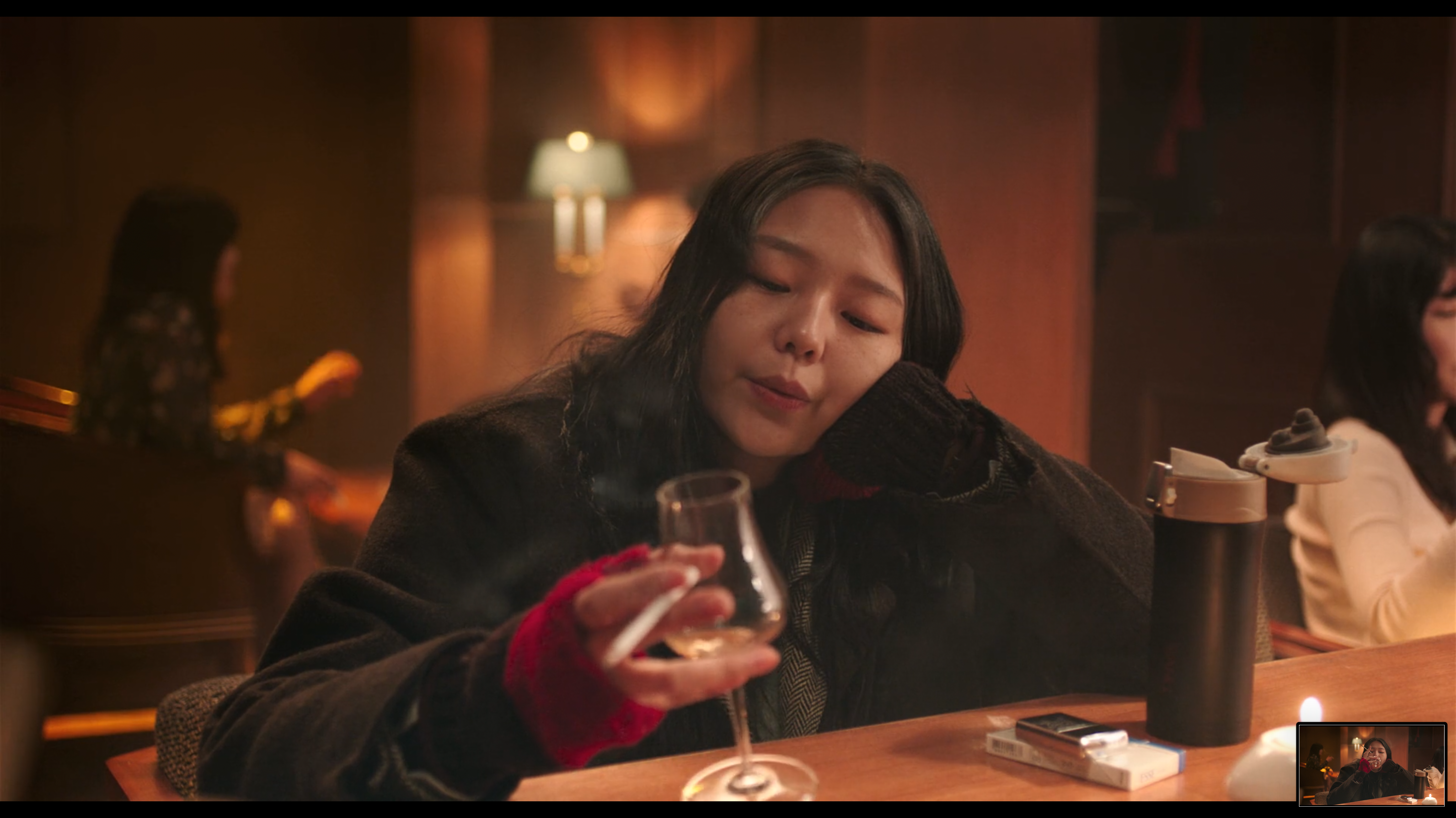 Her World is around Whiskey and cigarettes